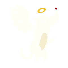 cartoon doodle angel dog