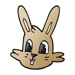 cartoon doodle bunny face