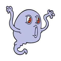 cartoon doodle ghost