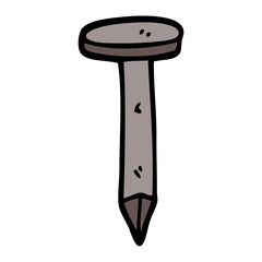 cartoon doodle iron nail