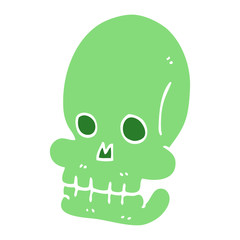 cartoon doodle spooky skull