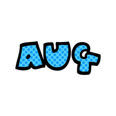 cartoon doodle month of august