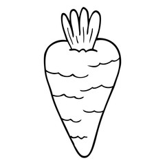line drawing cartoon carrot