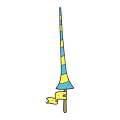 cartoon doodle medieval lance