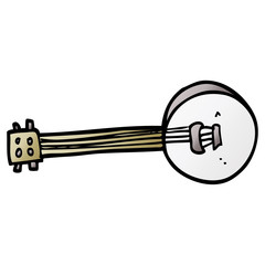 cartoon doodle banjo