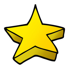 cartoon doodle shooting star