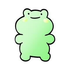 cartoon doodle frog