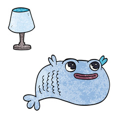 cartoon doodle of a fish