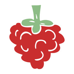 cartoon doodle raspberry