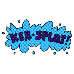 Fototapeta premium cartoon doodle wording ker-splat