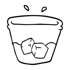 line drawing cartoon water and ice