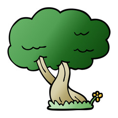 cartoon doodle tree