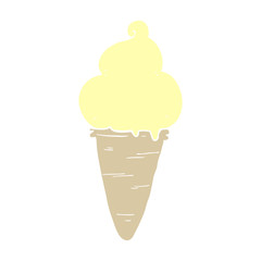 flat color style cartoon ice cream