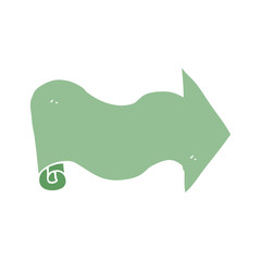 flat color style cartoon arrow