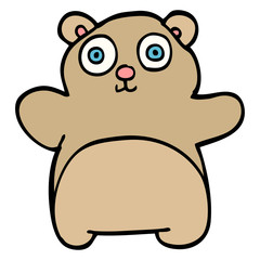 cartoon doodle teddy bear