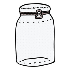 cartoon doodle glass jar