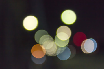 Defocused bokeh lights