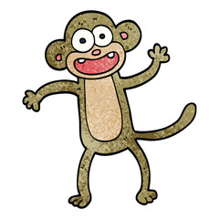 cartoon doodle crazy monkey