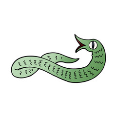 cartoon doodle medieval snake