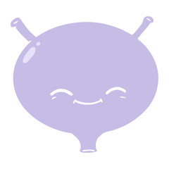 flat color style cartoon bladder