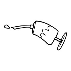 line drawing cartoon vaccine injection