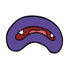 cartoon doodle vampire mouth