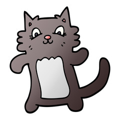 cartoon doodle happy cat