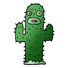 cartoon doodle cactus