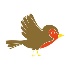 flat color style cartoon Robin