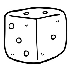 line drawing cartoon classic dice