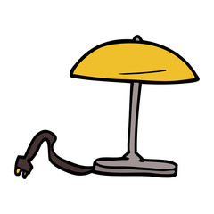 cartoon doodle lamp