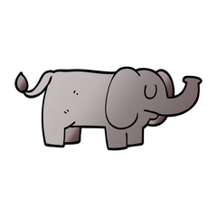 cartoon doodle funny elephant
