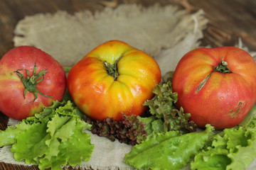 tomatoes and cucumbers