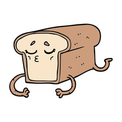 cartoon doodle loaf of bread