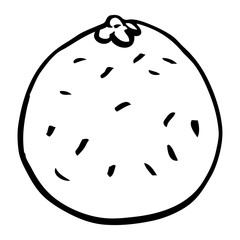 line drawing cartoon tomato