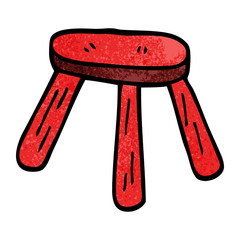 cartoon doodle low stool