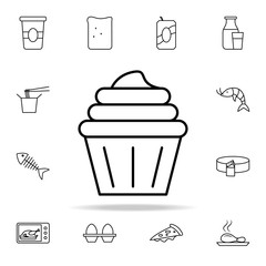 cup cake icon. Food icons universal set for web and mobile