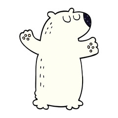 cartoon doodle polar bear