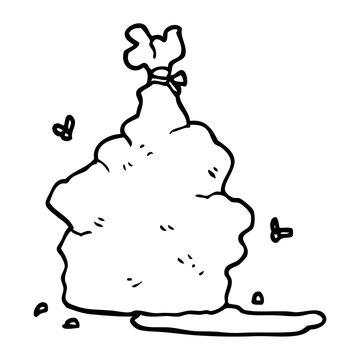 recommend clip art: line drawing cartoon garbage bag