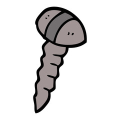 cartoon doodle of a screw