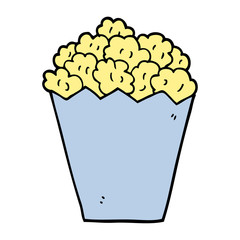 cartoon doodle popcorn