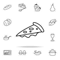a piece of pizza icon. Food icons universal set for web and mobile