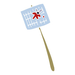 cartoon doodle fly swatter