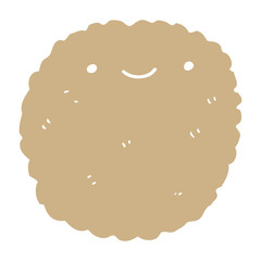 flat color style cartoon biscuit