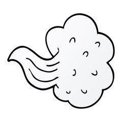 cartoon doodle gust of air
