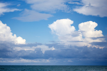 sky with clouds over the sea