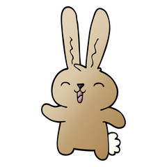 cartoon doodle jolly rabbit