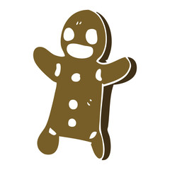 cartoon doodle gingerbread man