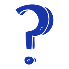 flat color style cartoon question mark