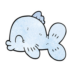 cartoon doodle fish swimming